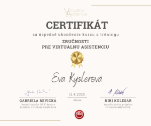 Zručnosti pre virtuálnu asistentku